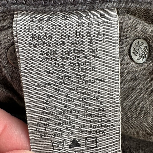 Rag & Bone The Skinny Distressed in Charcoal Gray Jeans Size 25 - Picture 11 of 15